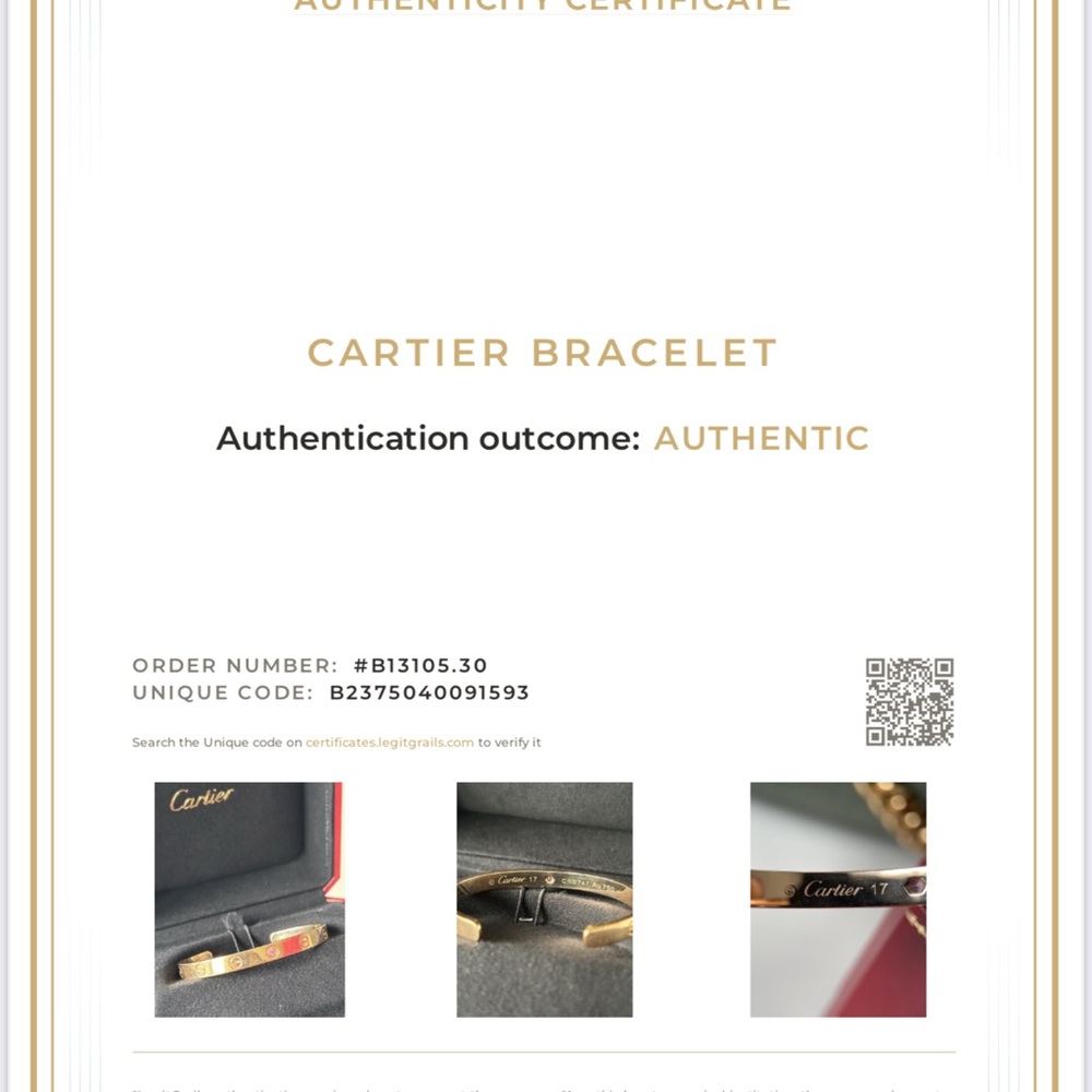 Rare Cartier love cuff with pink sapphire - Picture 3 of 5
